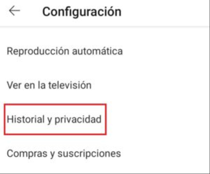 Cómo borrar mi historial de Youtube - Borrar el historial de YouTube desde el móvil