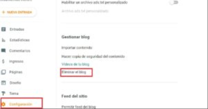 Cómo crear un blog en Blogger - Cómo eliminar blog en Blogger