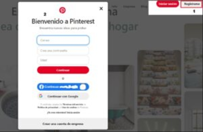 Cómo crear una cuenta en Pinterest rápidamente - Pasos para crear tu cuenta en Pinterest