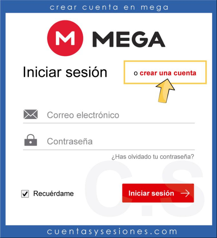 Cómo crear una cuenta o registrarse en Mega - Crear cuenta gratuita en Mega