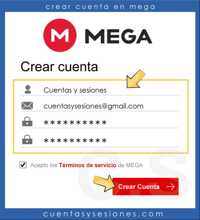 Cómo crear una cuenta o registrarse en Mega - Crear cuenta gratuita en Mega