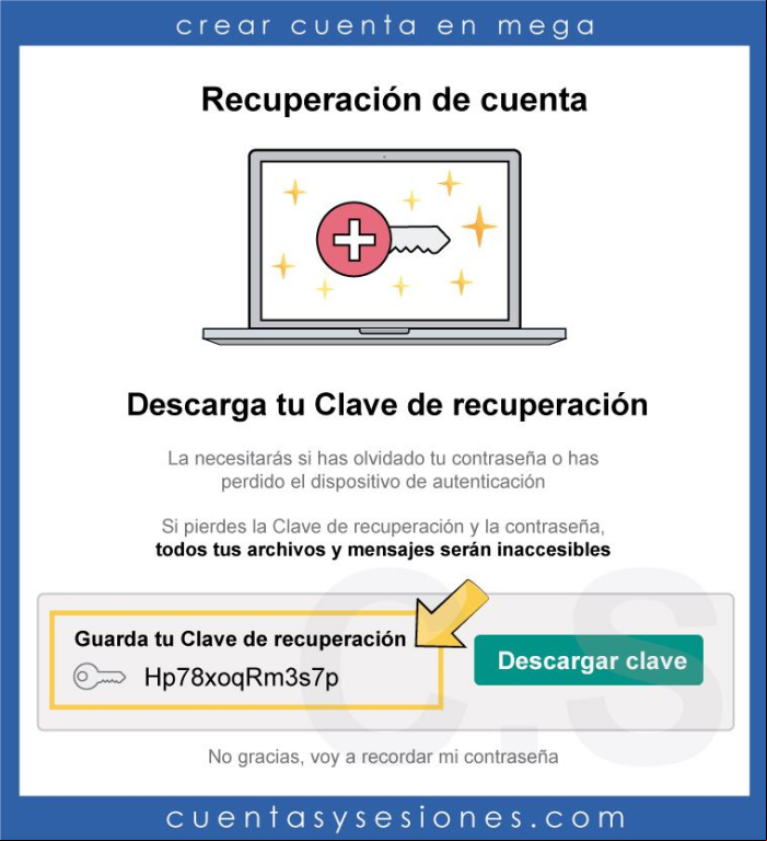 Cómo crear una cuenta o registrarse en Mega - Crear cuenta gratuita en Mega