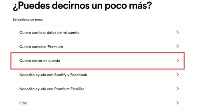 Cómo eliminar una cuenta de Spotify o cancelar suscripción - Eliminar una cuenta de Spotify 