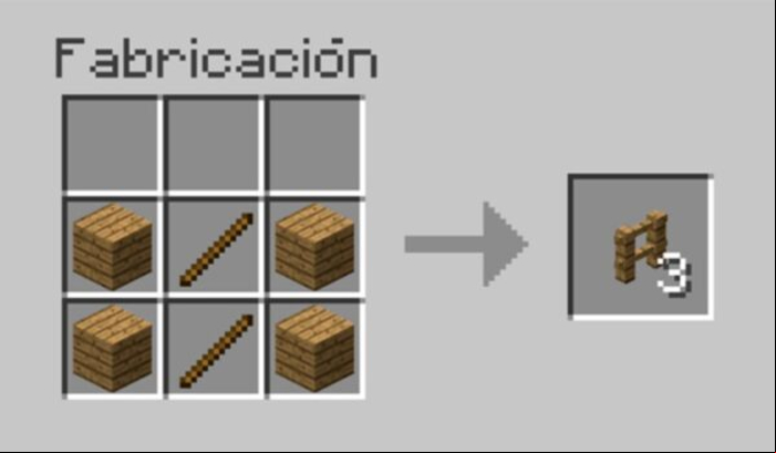 Cómo hacer o craftear una puerta de vallas en Minecraft - Vallas