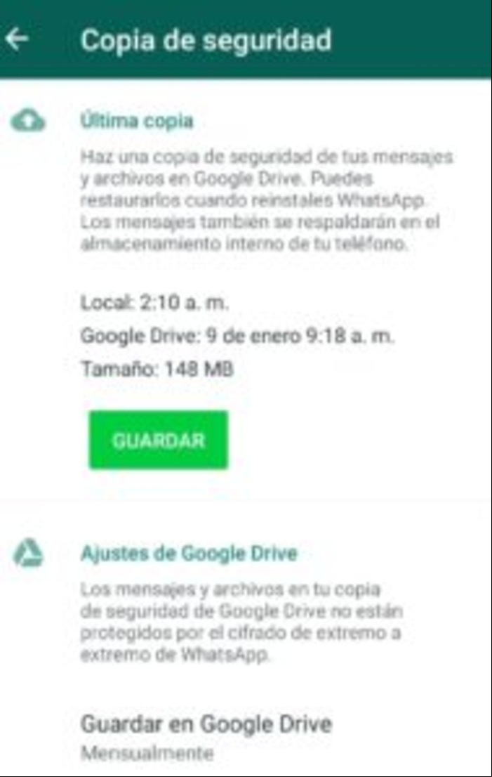 Cómo recuperar fotos y videos borrados de WhatsApp - Recuperar fotos borradas de WhatsApp con Google Drive
