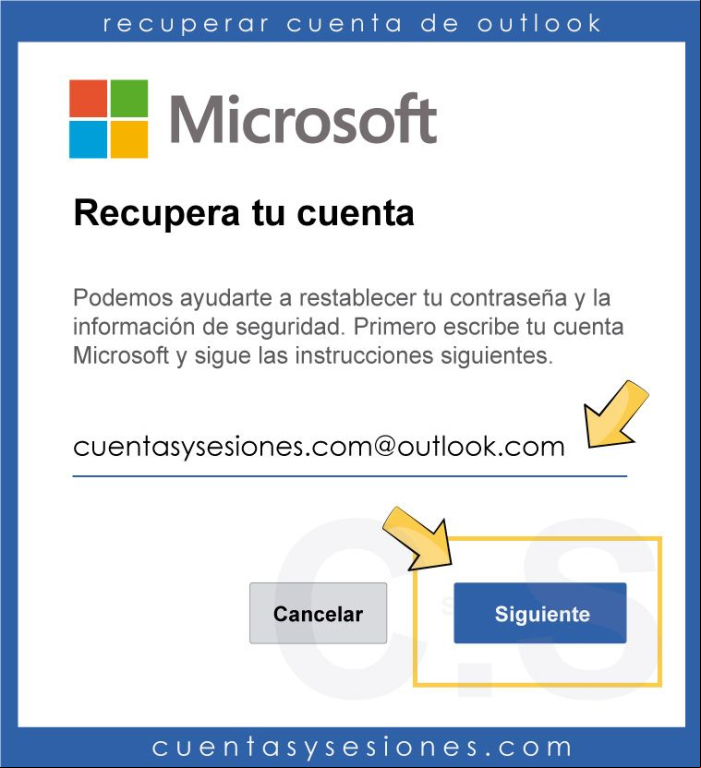 Cómo recuperar una cuenta de correo Outlook / Hotmail - Recuperar cuenta de correo de Outlook / Hotmail sin la contraseña 