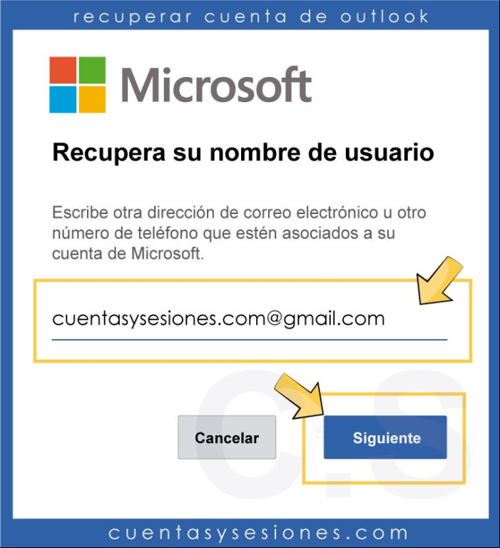 Cómo recuperar una cuenta de correo Outlook / Hotmail - Recuperar cuenta de correo de Outlook / Hotmail sin la dirección 