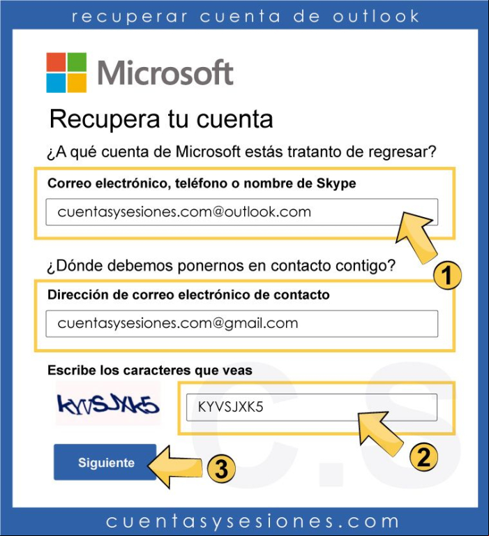 Cómo recuperar una cuenta de correo Outlook / Hotmail - Pasos para solicitar la revisión 